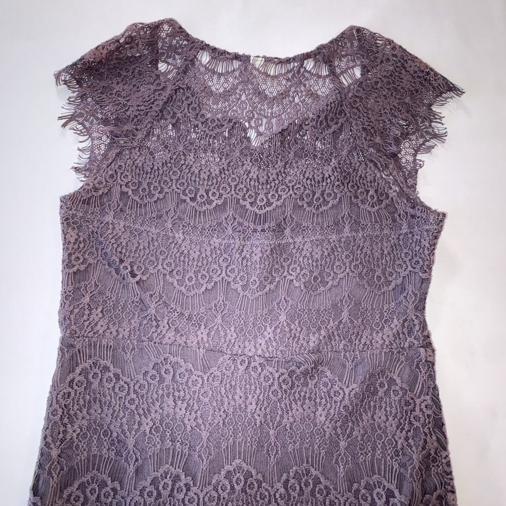 Intimately Free People Peek-a-Boo Purple Slip Dress Lace Cap Sleeve Sheath Small - Picture 10 of 12